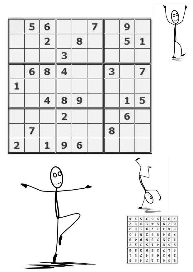 Coloriage sudoku - faire du sport
