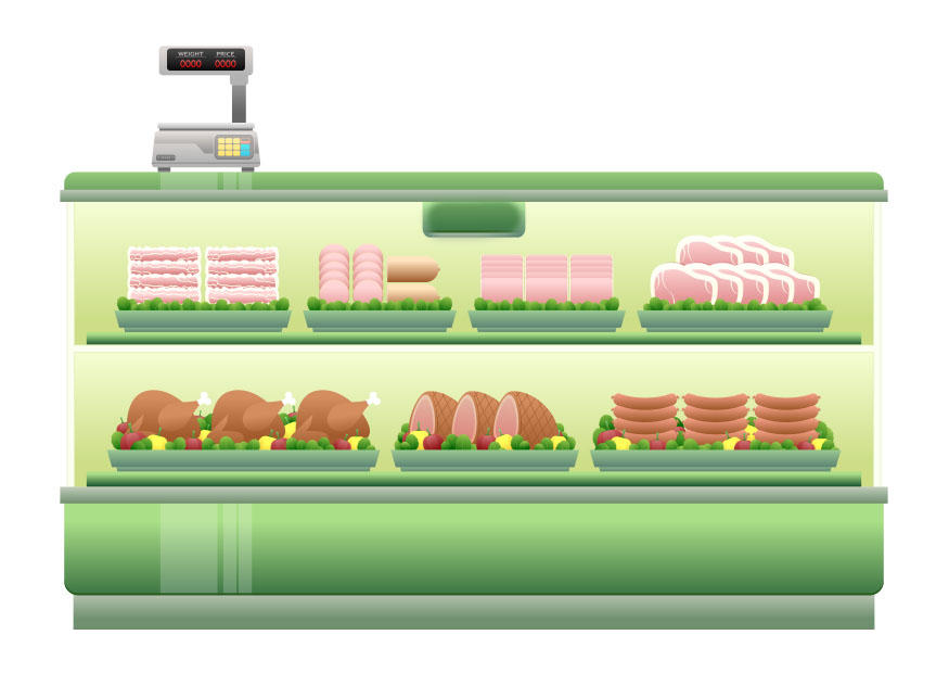 supermarchA© - comptoir de viande Image supermarchA© - comptoir de viande