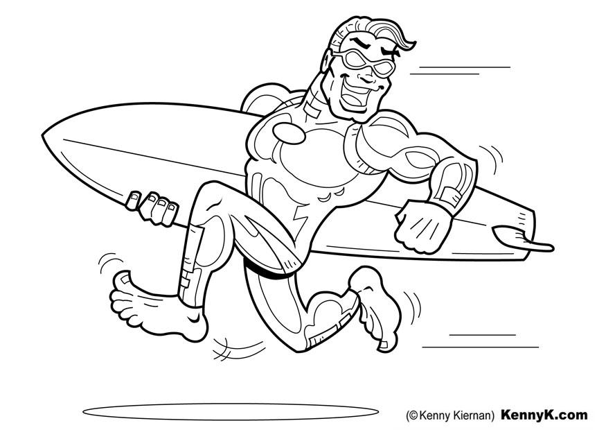 surfeur Coloriage surfeur