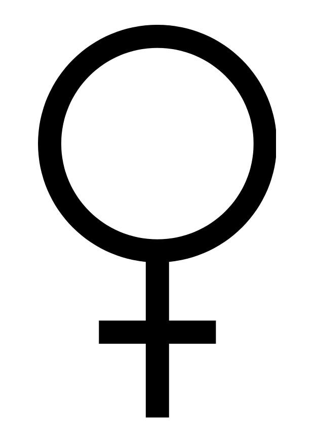 symbole femme Coloriage symbole femme