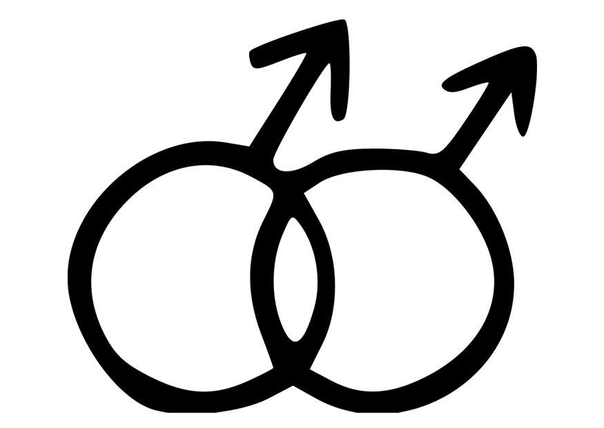symbole homo Coloriage symbole homo