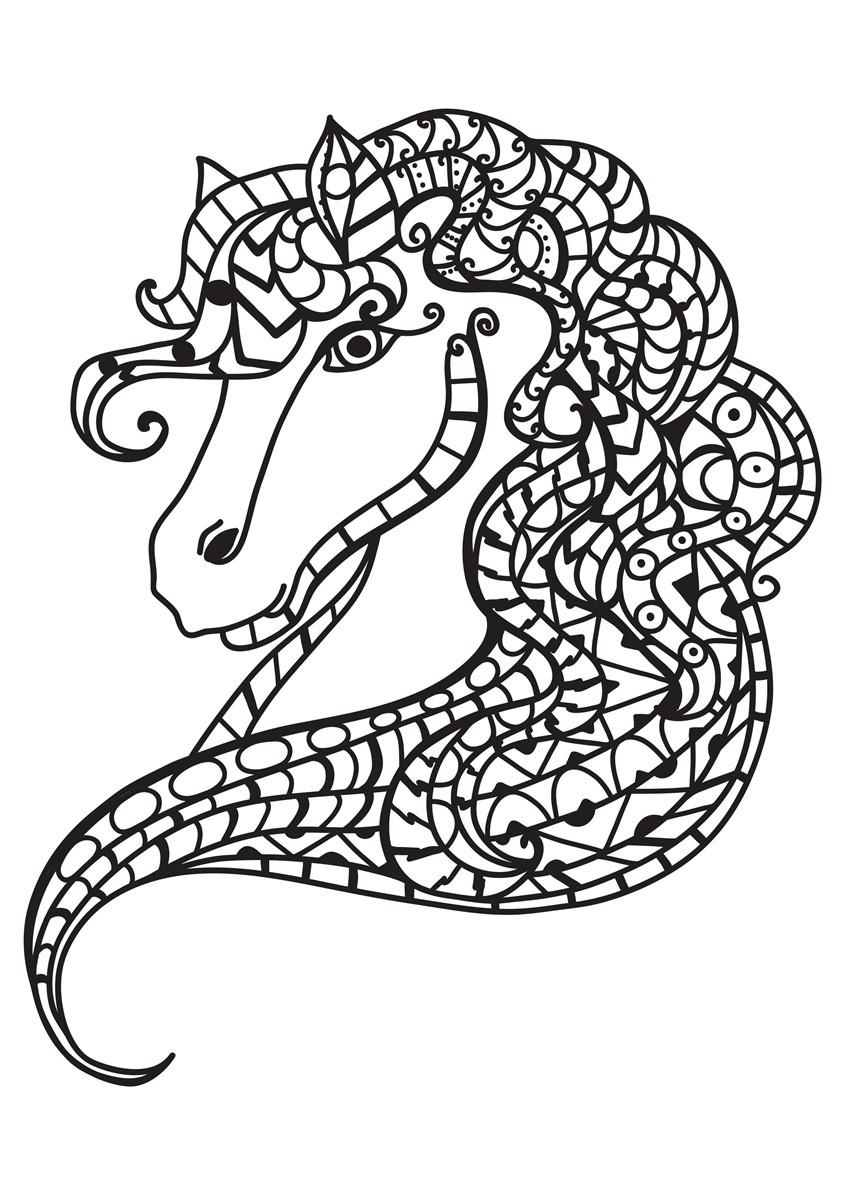 tAªte de cheval Coloriage tAªte de cheval