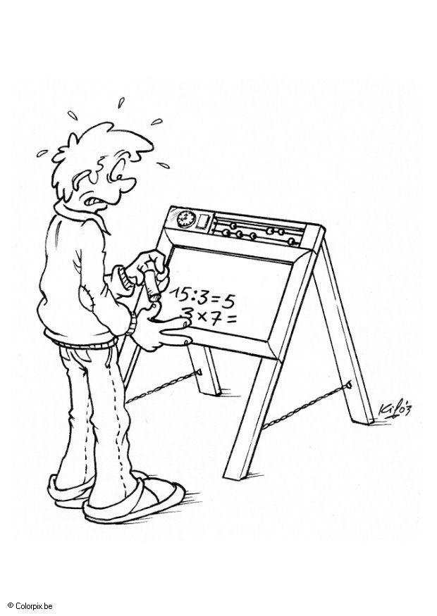 tableau avec chiffres Coloriage tableau avec chiffres