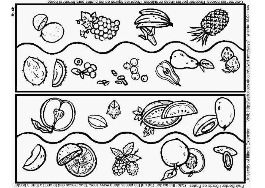 tableau de fruits Coloriage tableau de fruits