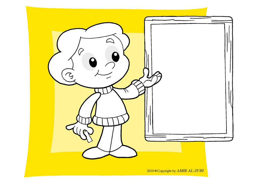 tableau noir Coloriage tableau noir