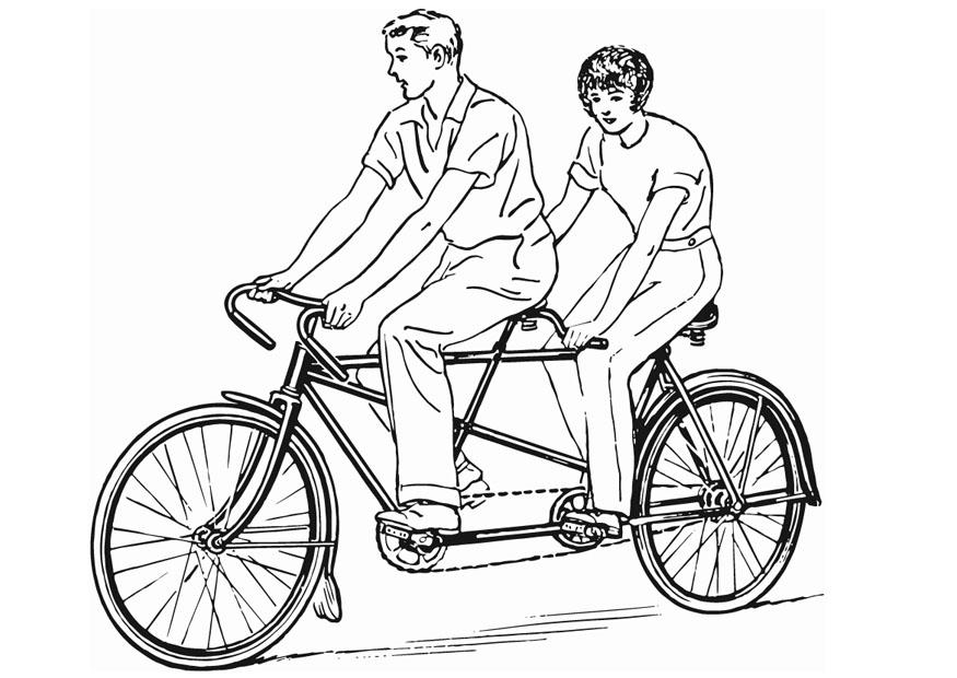 tandem Coloriage tandem