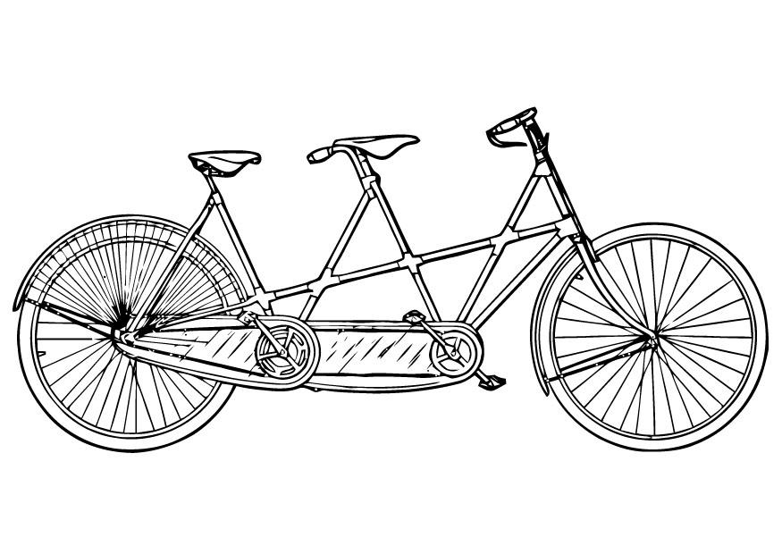 tandem Coloriage tandem