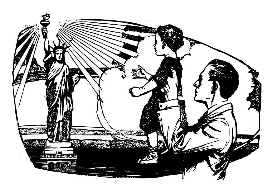 A‰tats-unis - statue de la libertA© Coloriage A‰tats-unis - statue de la libertA©