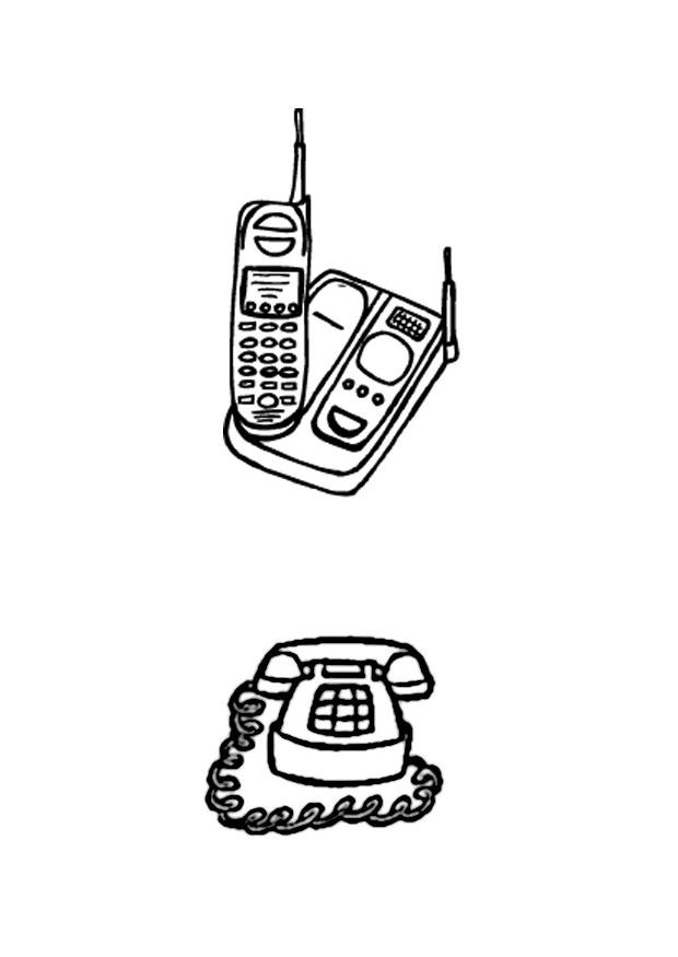 telephones Coloriage telephones