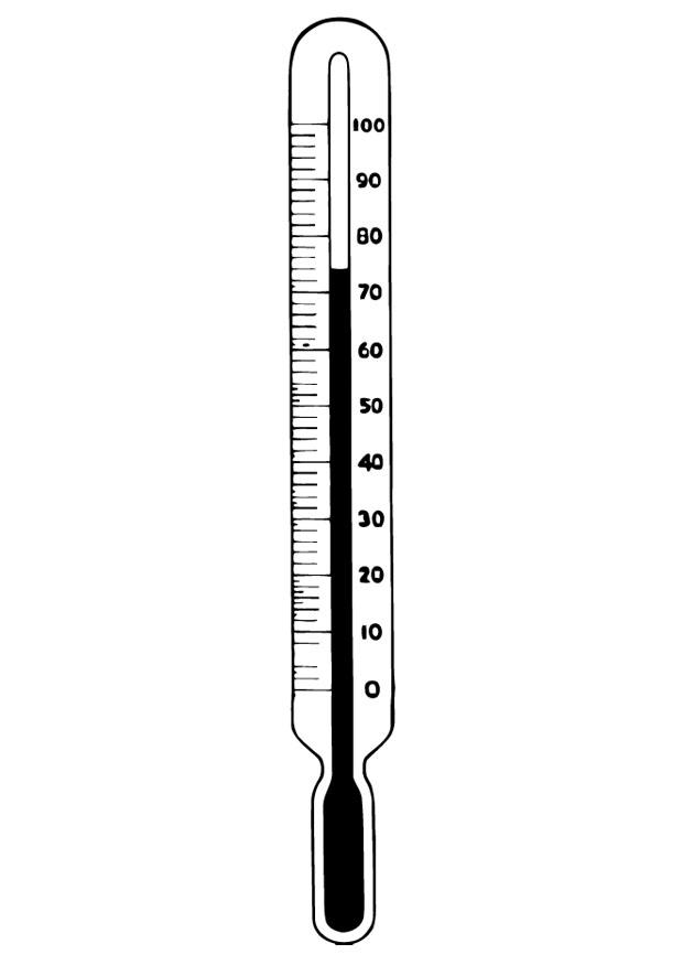 tempA©rature-thermomA¨tre Coloriage tempA©rature-thermomA¨tre