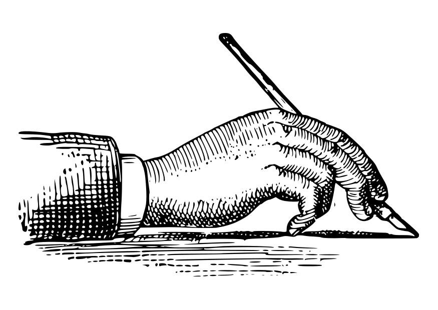 tenir un stylo Coloriage tenir un stylo
