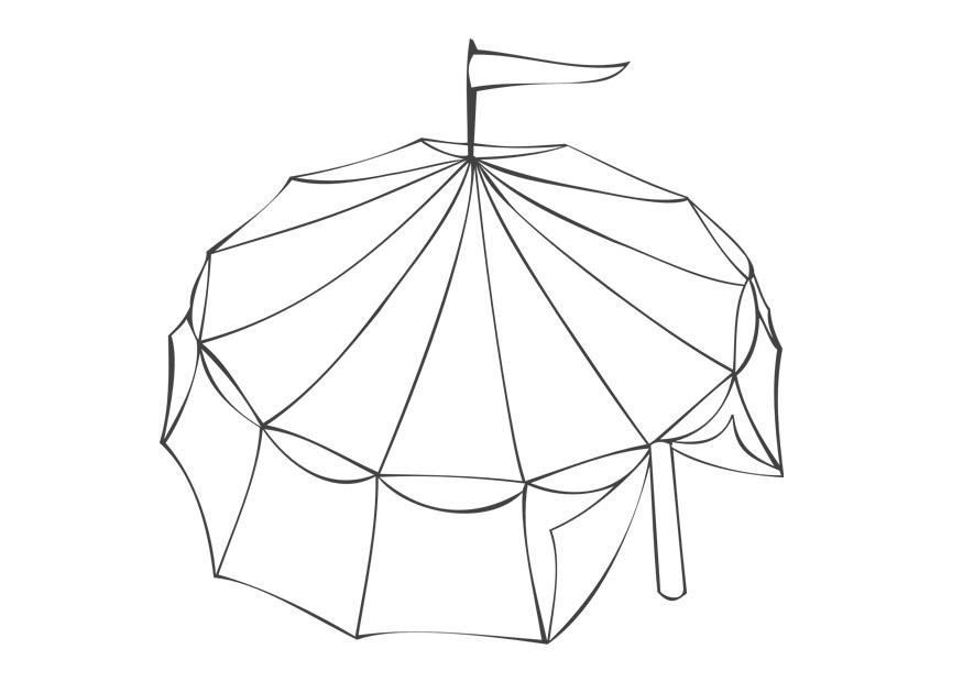 tente de cirque Coloriage tente de cirque