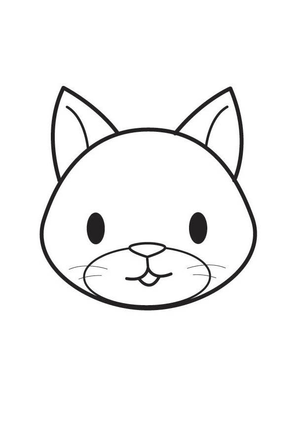 tAªte de chat Coloriage tAªte de chat