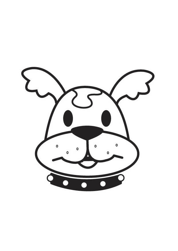 tAªte de chien Coloriage tAªte de chien
