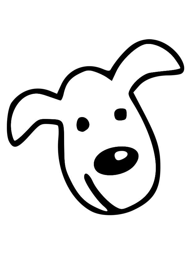 tAªte de chien Coloriage tAªte de chien
