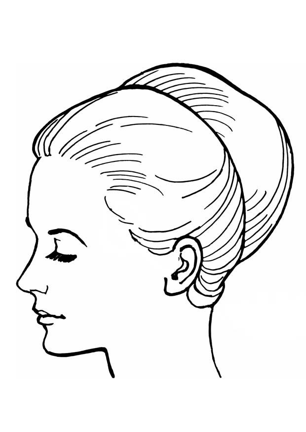 tAªte de femme Coloriage tAªte de femme
