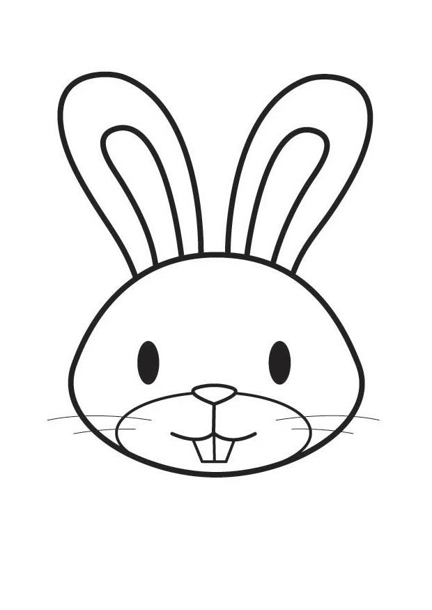 tAªte de lapin Coloriage tAªte de lapin