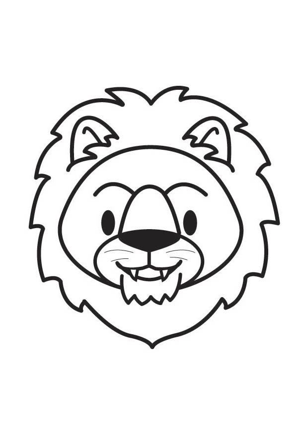 tAªte de lion Coloriage tAªte de lion