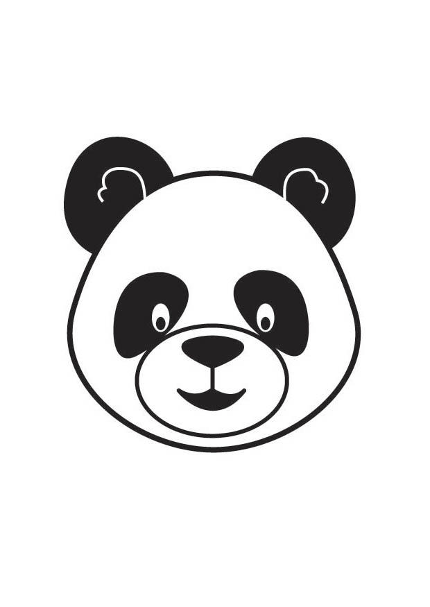 tAªte de panda Coloriage tAªte de panda