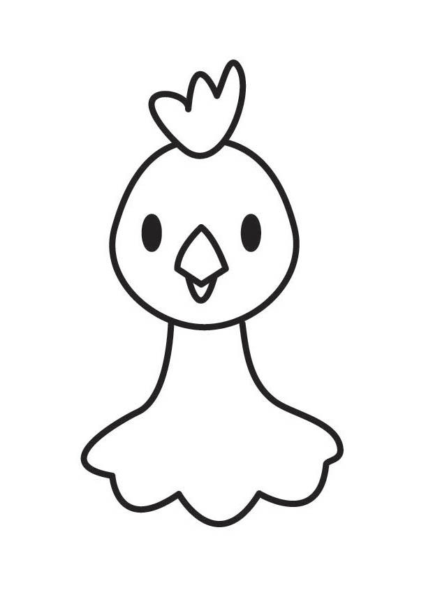 tAªte de poule Coloriage tAªte de poule