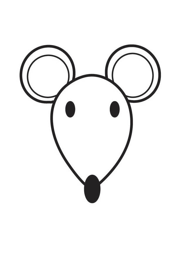 tAªte de souris Coloriage tAªte de souris