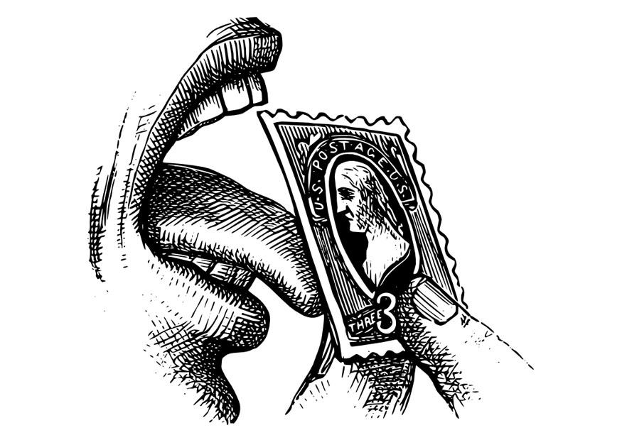 timbre Coloriage timbre