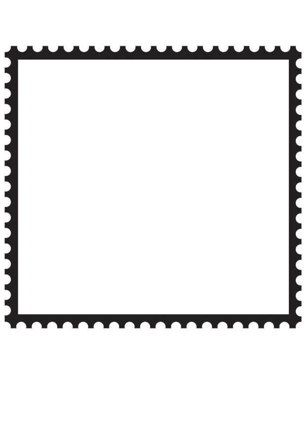 timbre carrA© Coloriage timbre carrA©