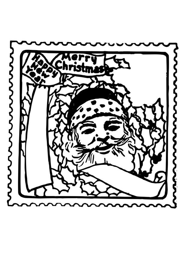 timbre noA«l Coloriage timbre noA«l