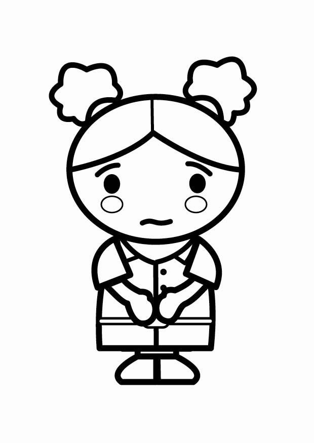 timide Coloriage timide