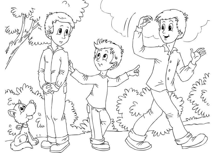 timide Coloriage timide
