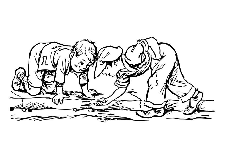 tirer des billes Coloriage tirer des billes