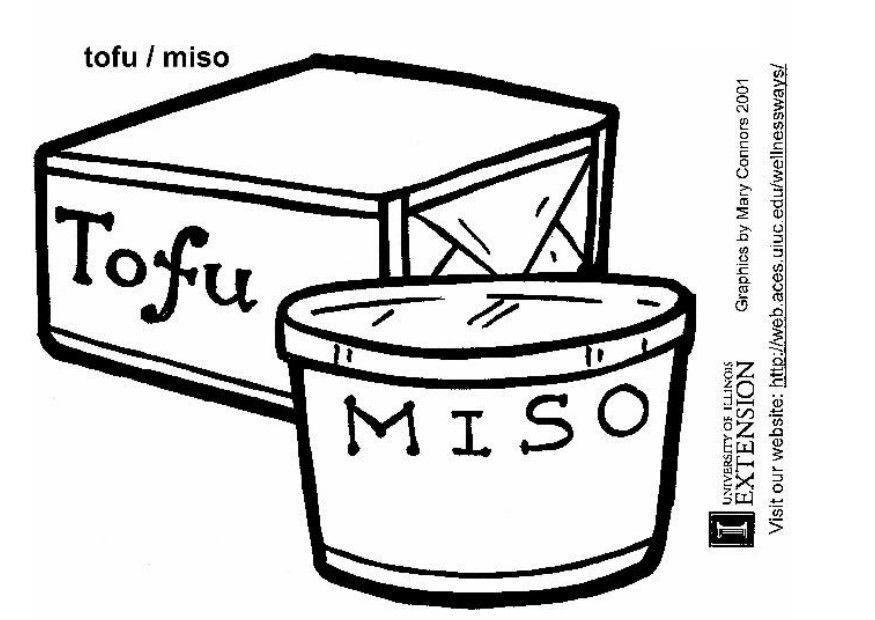 tofu - miso Coloriage tofu - miso