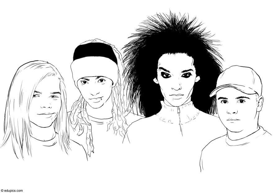 tokio hotel Coloriage tokio hotel