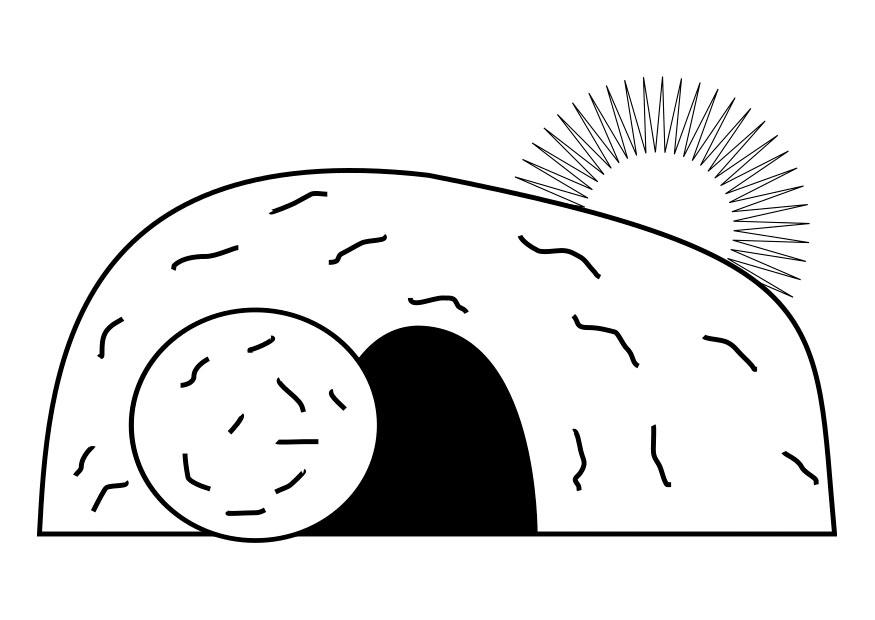 tombeau vide Coloriage tombeau vide