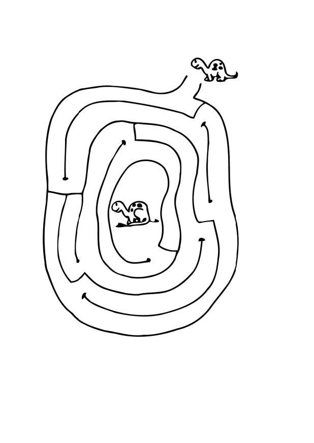 tortue dans labyrinthe Coloriage tortue dans labyrinthe