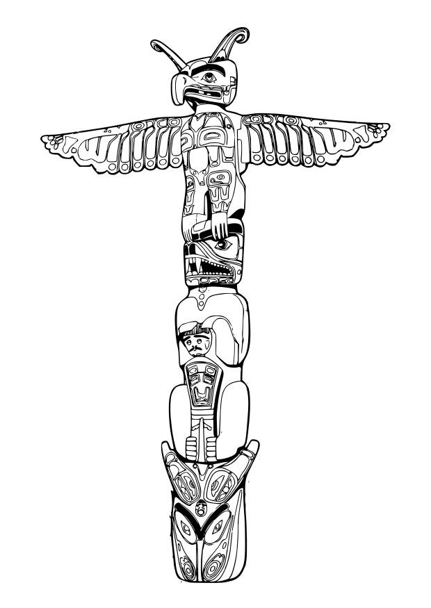 totem Coloriage totem