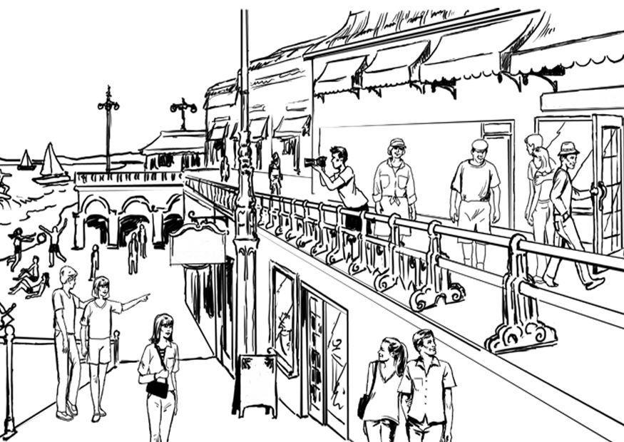 tourisme - cA´te Coloriage tourisme - cA´te