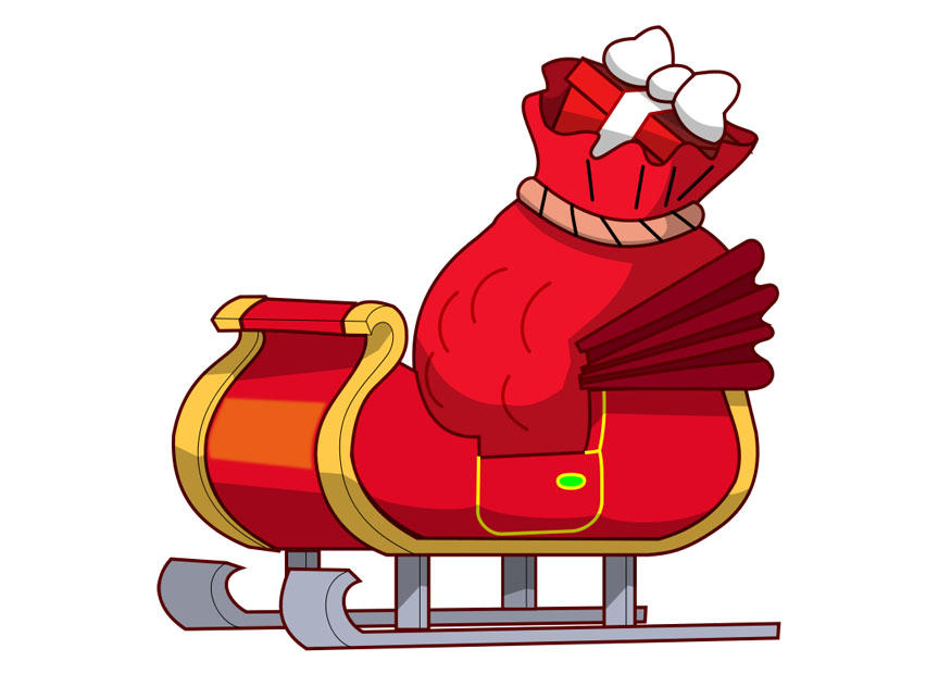 traA®neau avec des cadeaux Image traA®neau avec des cadeaux