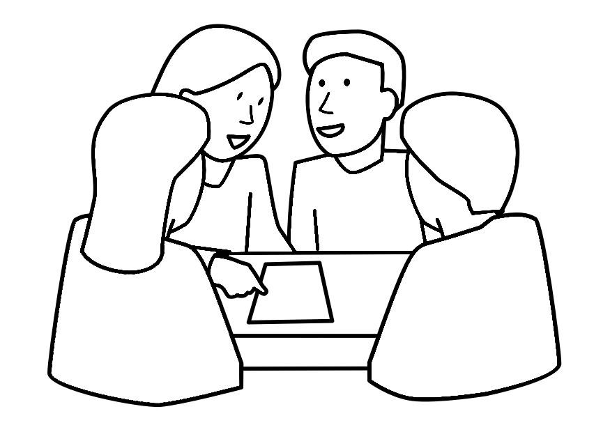 travail de groupe Coloriage travail de groupe