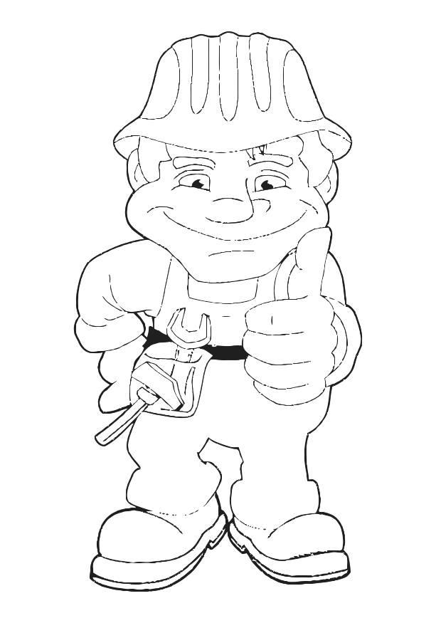 travailleur de construction Coloriage travailleur de construction
