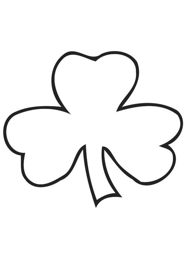 Coloriage trA¨fle irlandais - shamrock