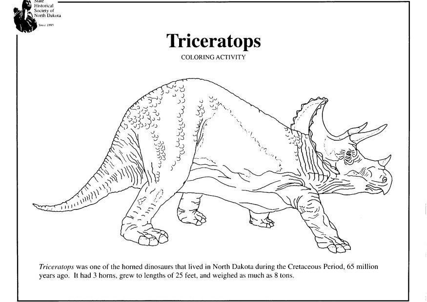 triceratops Coloriage triceratops