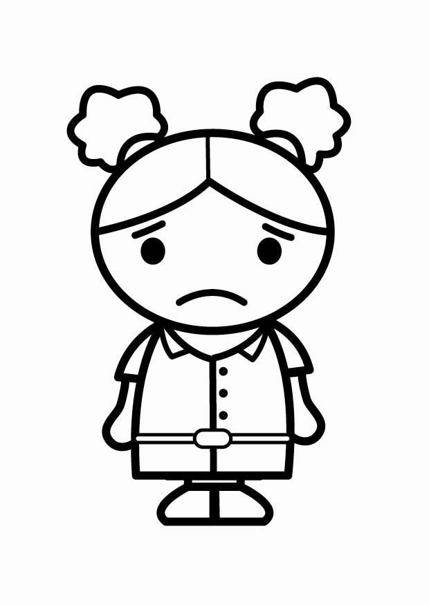 triste Coloriage triste