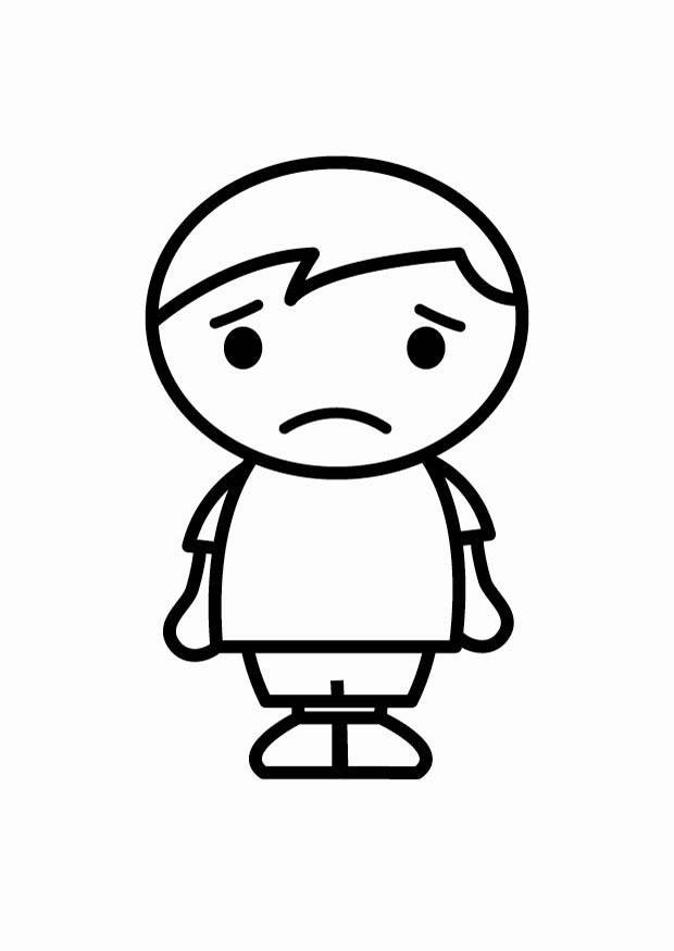 triste Coloriage triste