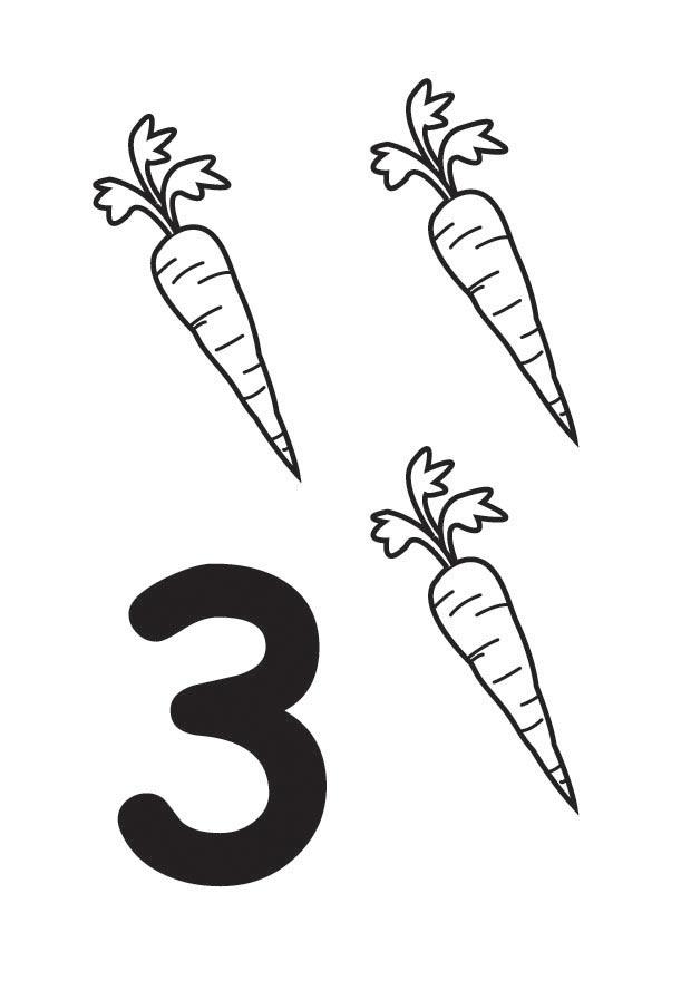 trois Coloriage trois
