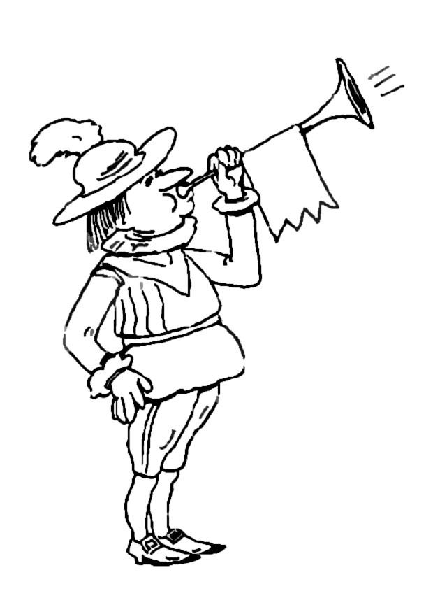 trompettiste Coloriage trompettiste