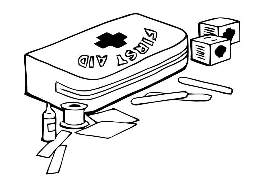 trousse de secours Coloriage trousse de secours