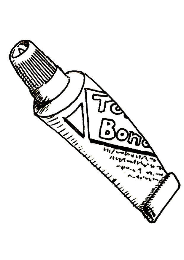 tube de colle Coloriage tube de colle