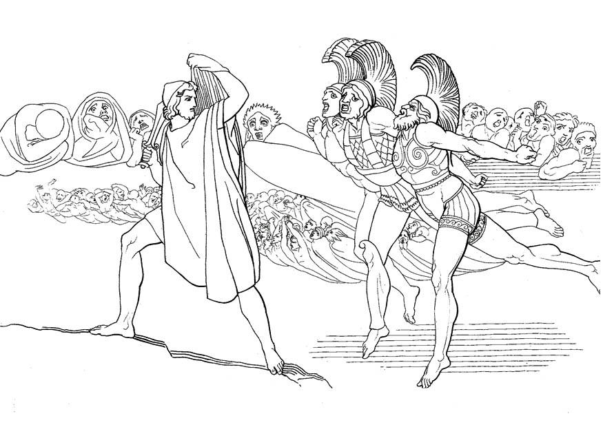 ulysse en enfers Coloriage ulysse en enfers
