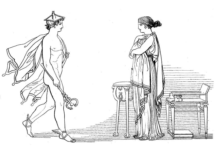 ulysse - hermA¨s ordonne A calypso de libA©rer ulysse Coloriage ulysse - hermA¨s ordonne A calypso de libA©rer ulysse